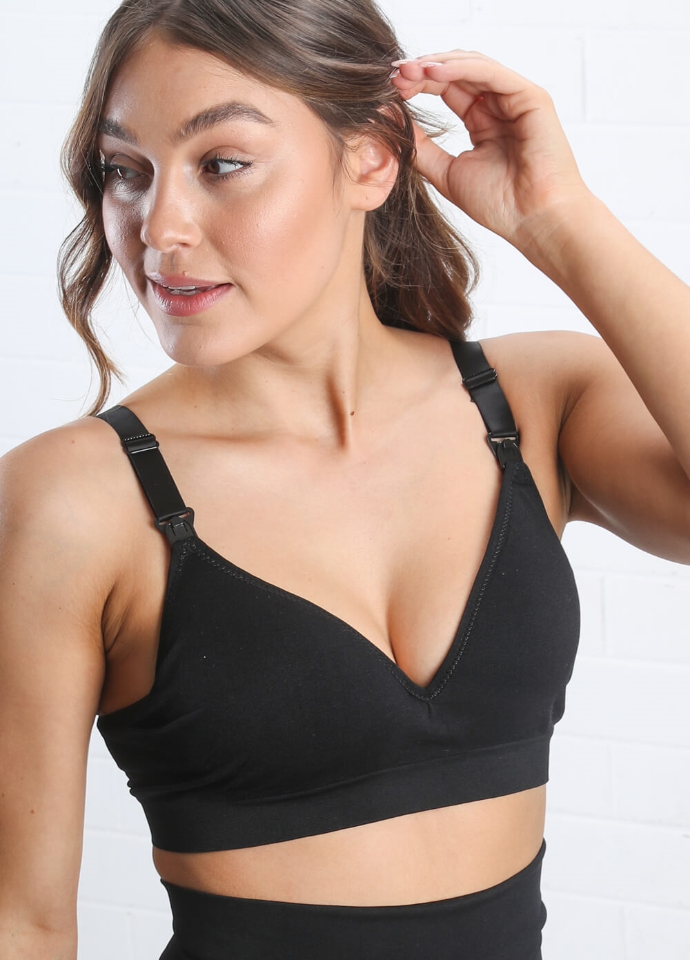 Queen Bee - Harper Maternity Nursing Bra in Black