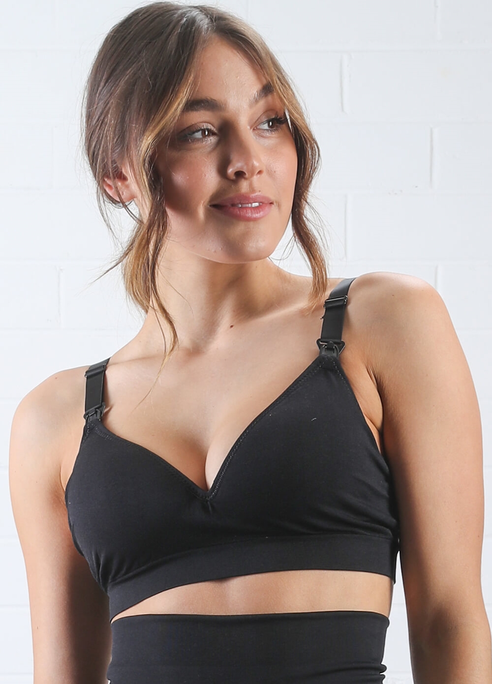 Queen Bee - Harper Maternity Nursing Bra in Black