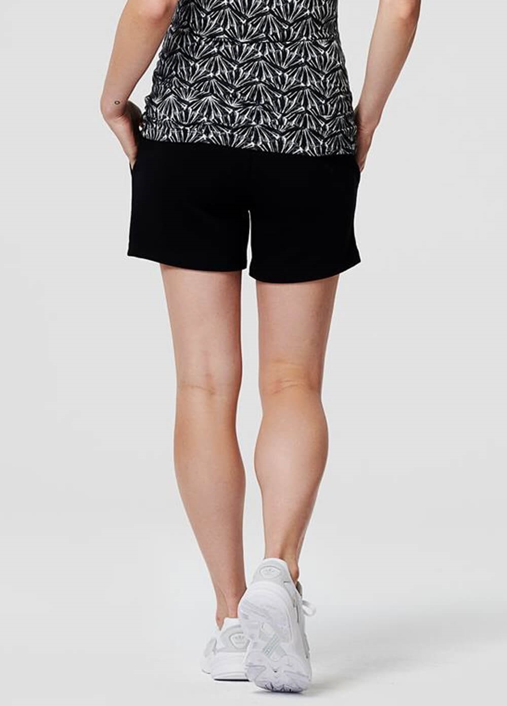 Supermom - Black Under Bump Maternity Shorts | Queen Bee