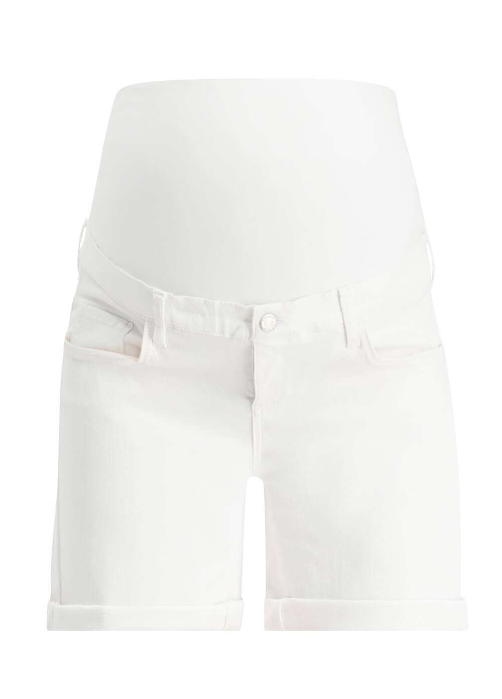Esprit - White Denim Over Bump Maternity Shorts | Queen Bee