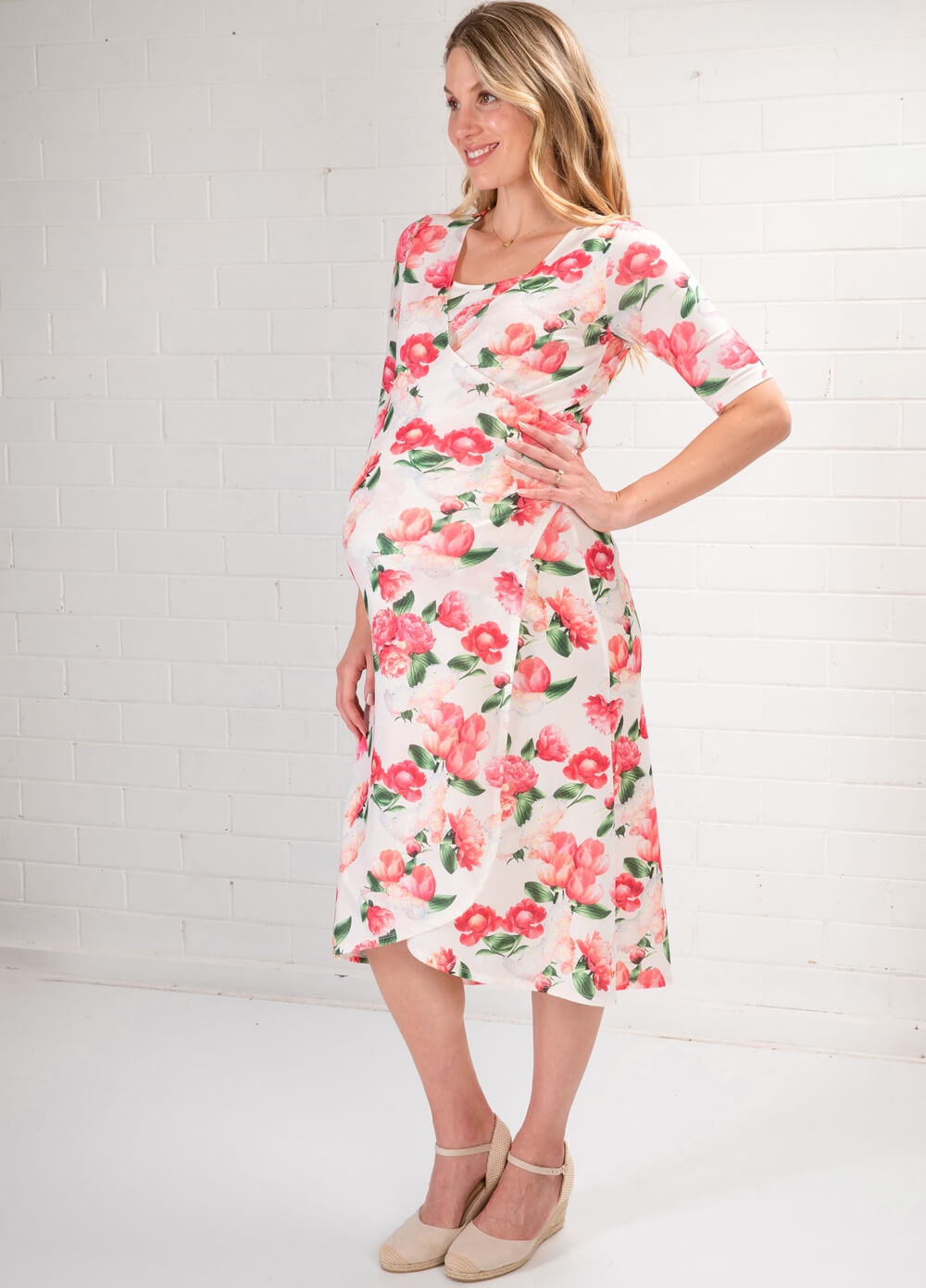 Floressa - Amaliya Pregnancy & Nursing Wrap Dress | Queen Bee