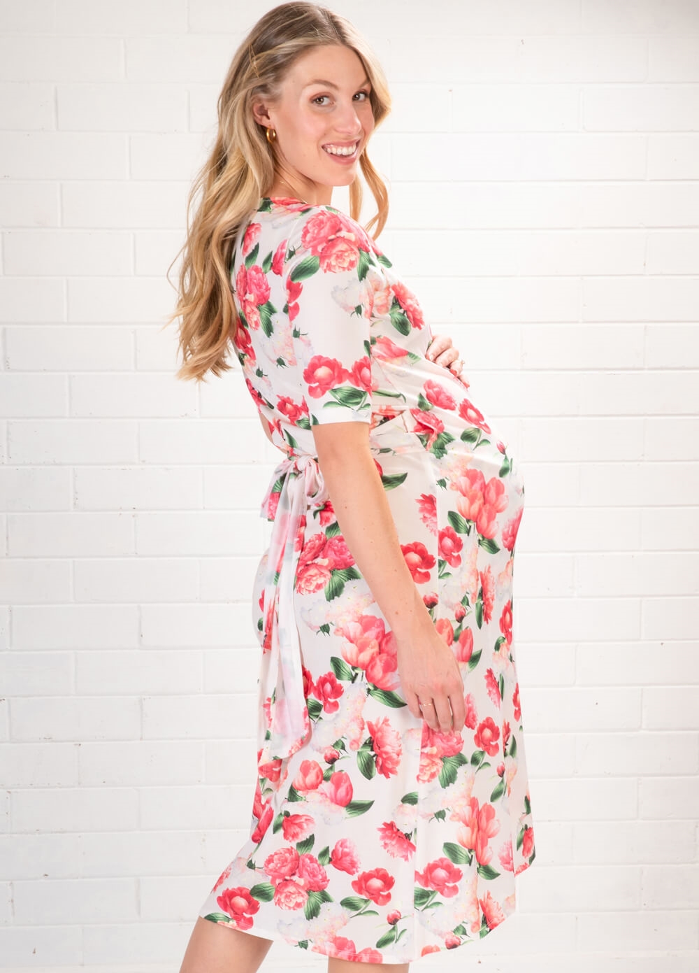 Floressa - Amaliya Pregnancy & Nursing Wrap Dress | Queen Bee