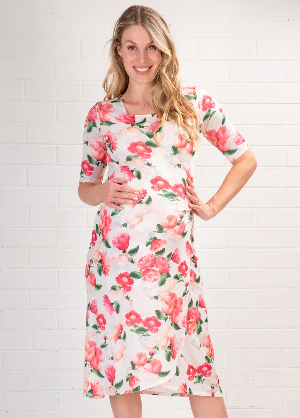 Floressa - Amaliya Pregnancy & Nursing Wrap Dress | Queen Bee