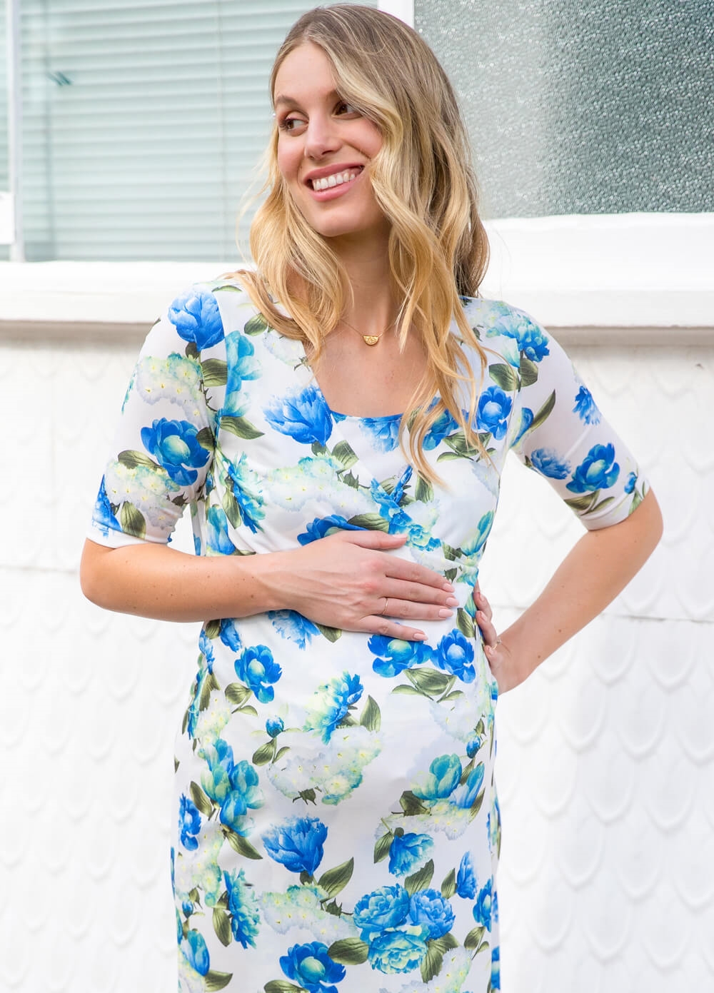 Floressa - Cadence Pregnancy & Nursing Wrap Dress - Queen Bee