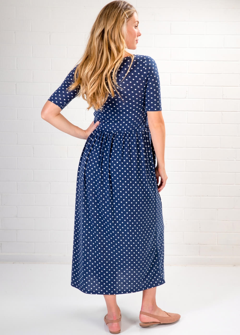 Floressa - Kenna Crossover Maternity Nursing Maxi Dress | Queen Bee