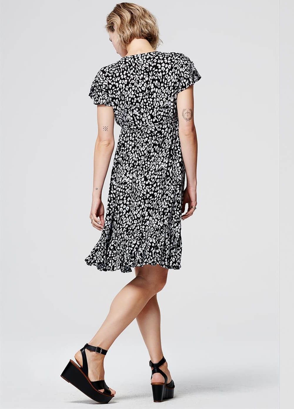 Supermom - Black Leopard Print Maternity Dress | Queen Bee