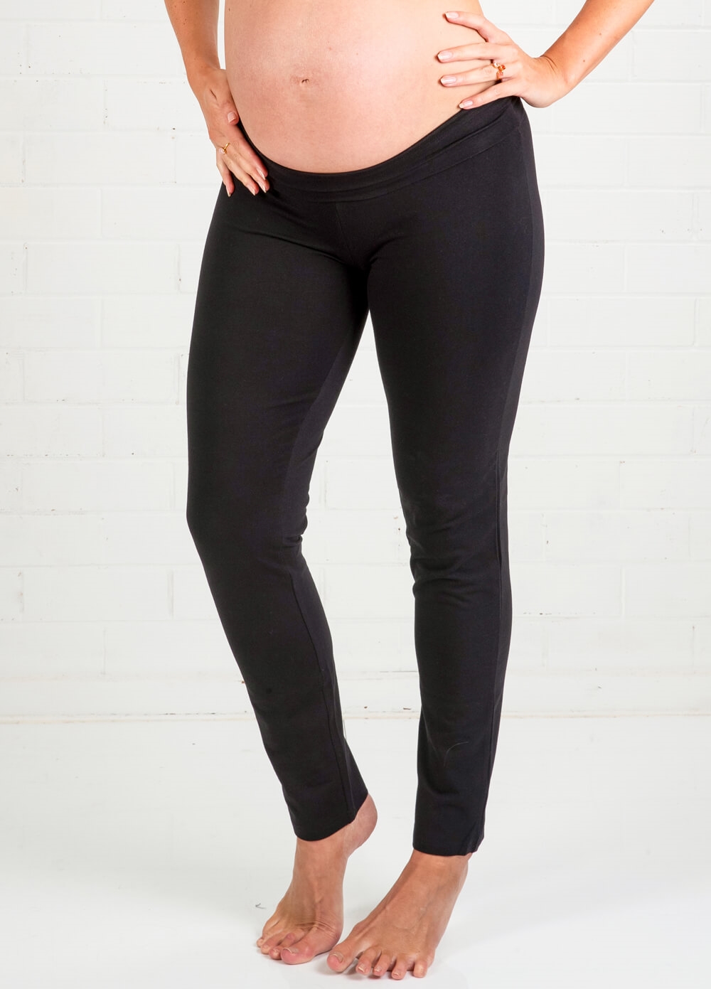 Jacoba Black Maternity Yoga Pants by Trimester Clothing