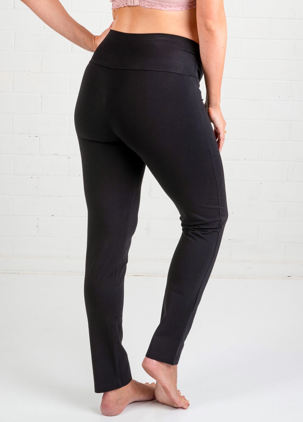 Jacoba Black Maternity Yoga Pants by Trimester Clothing