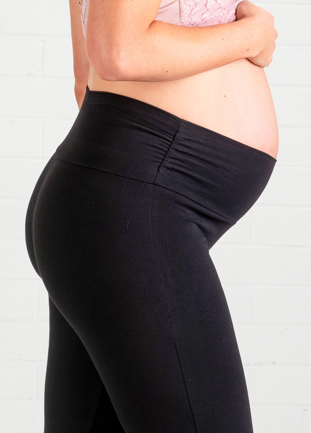 Jacoba Black Maternity Yoga Pants by Trimester Clothing