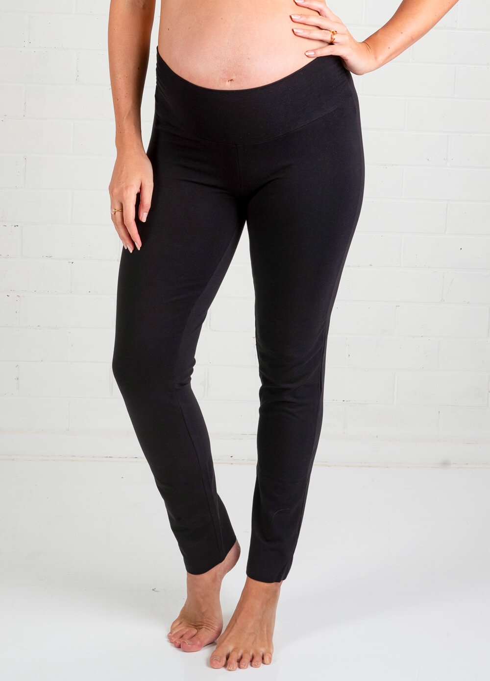 Jacoba Black Maternity Yoga Pants by Trimester Clothing