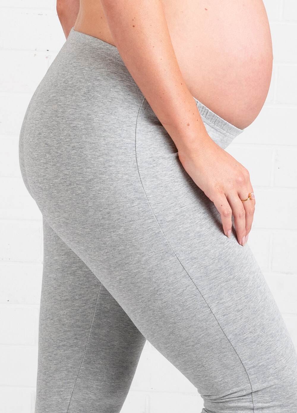 Oasis Grey Maternity Leggings by Trimester Clothing