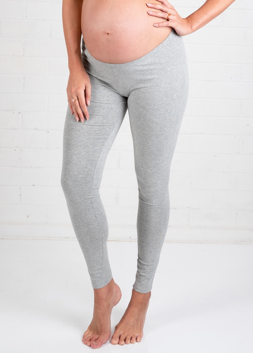 Oasis Grey Maternity Leggings by Trimester Clothing