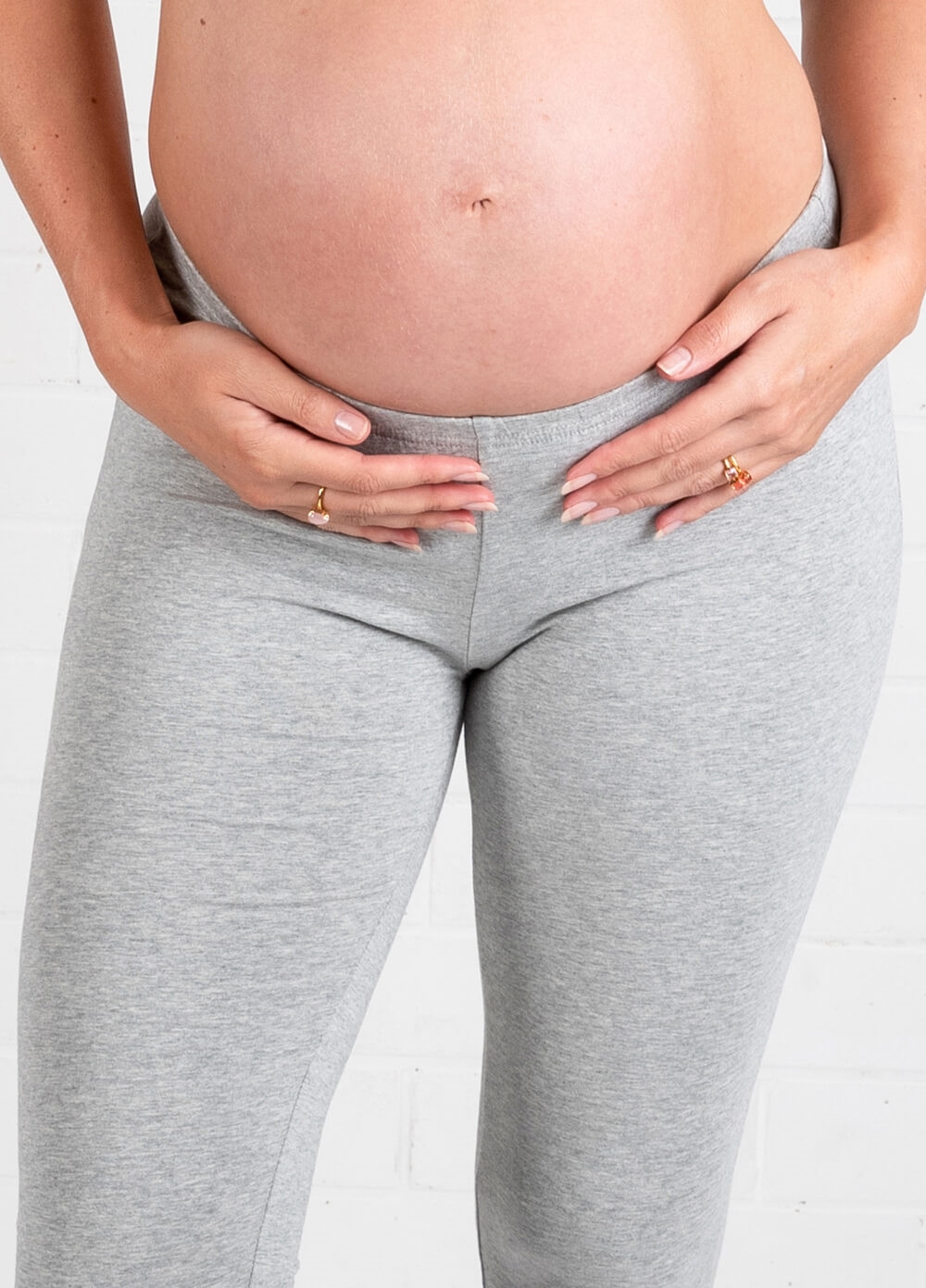 Oasis Grey Maternity Leggings by Trimester Clothing