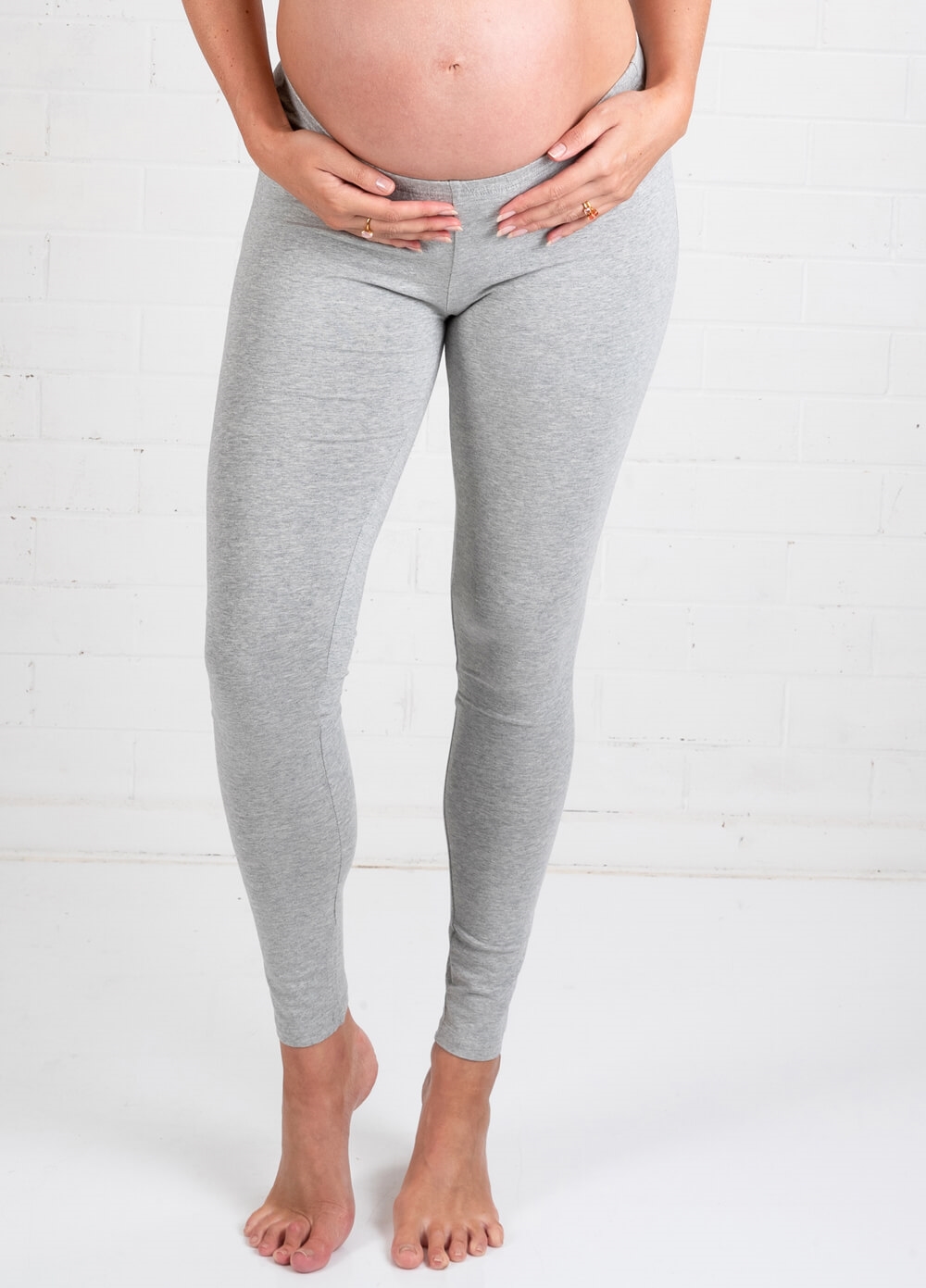 Oasis Grey Maternity Leggings by Trimester Clothing