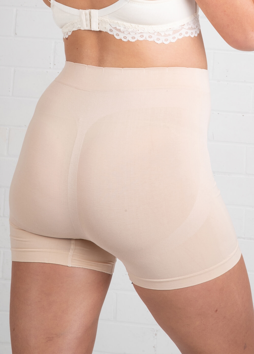 Queen Bee - Katie Over Bump Maternity Underwear Shorts in Nude