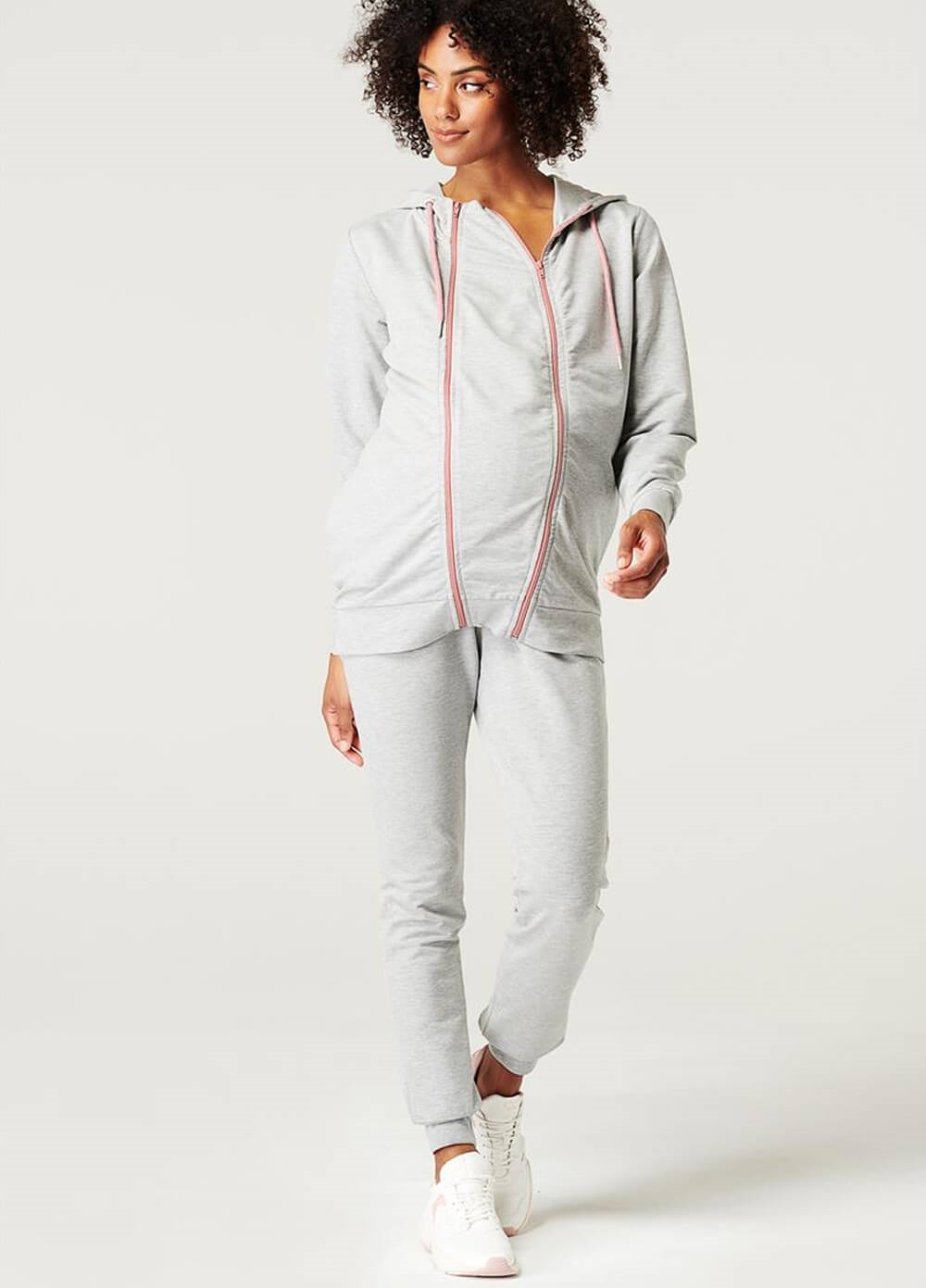 Esprit - 3-Way Zip Hooded Maternity & Nursing Sweater | Queen Bee