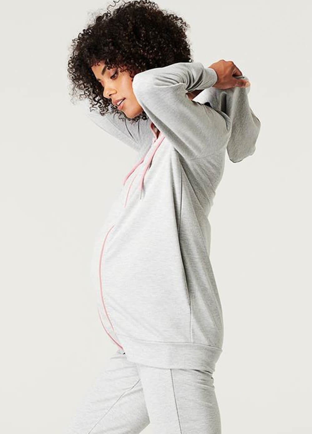 Esprit - 3-Way Zip Hooded Maternity & Nursing Sweater | Queen Bee