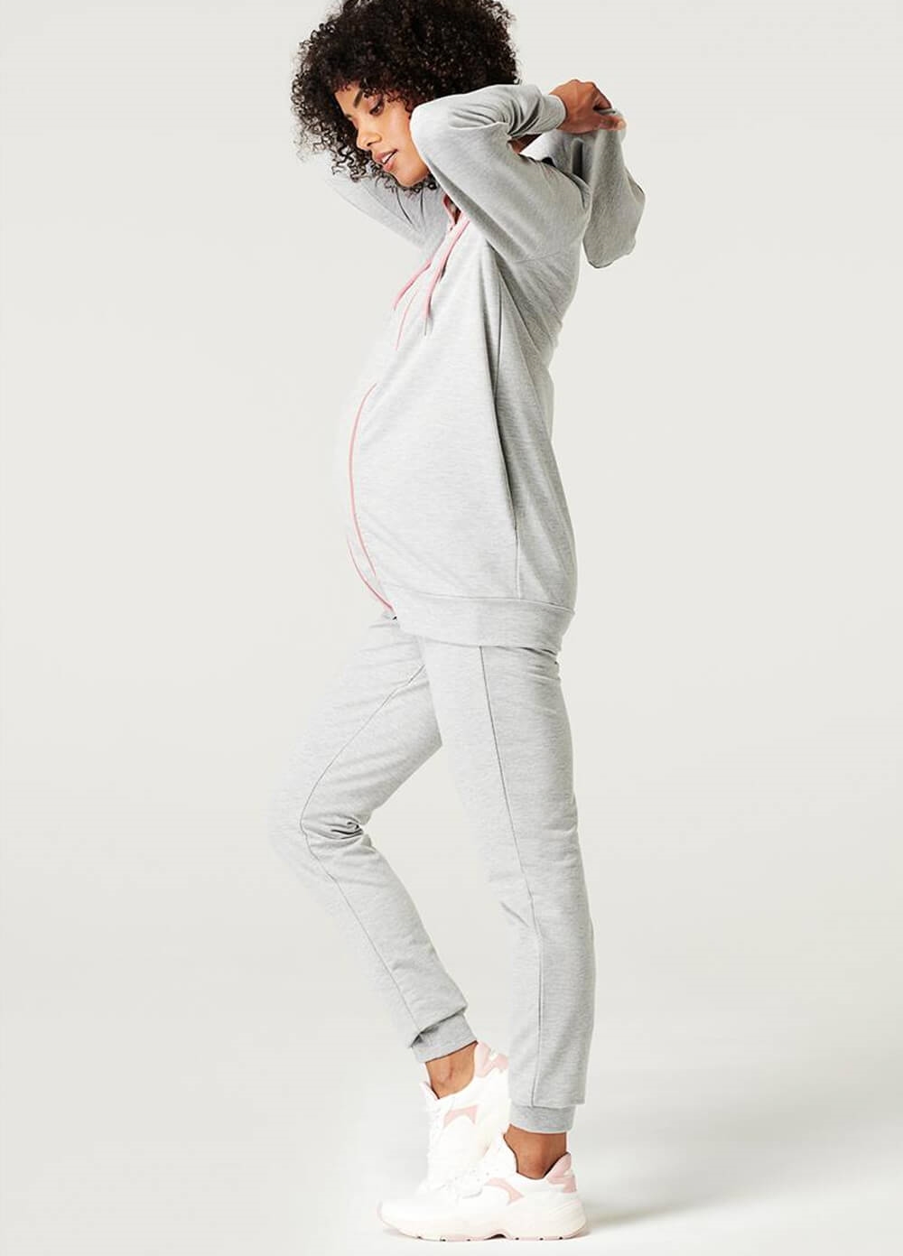 Esprit - 3-Way Zip Hooded Maternity & Nursing Sweater | Queen Bee