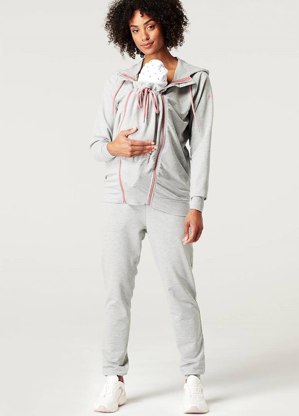 Esprit - 3-Way Zip Hooded Maternity & Nursing Sweater | Queen Bee