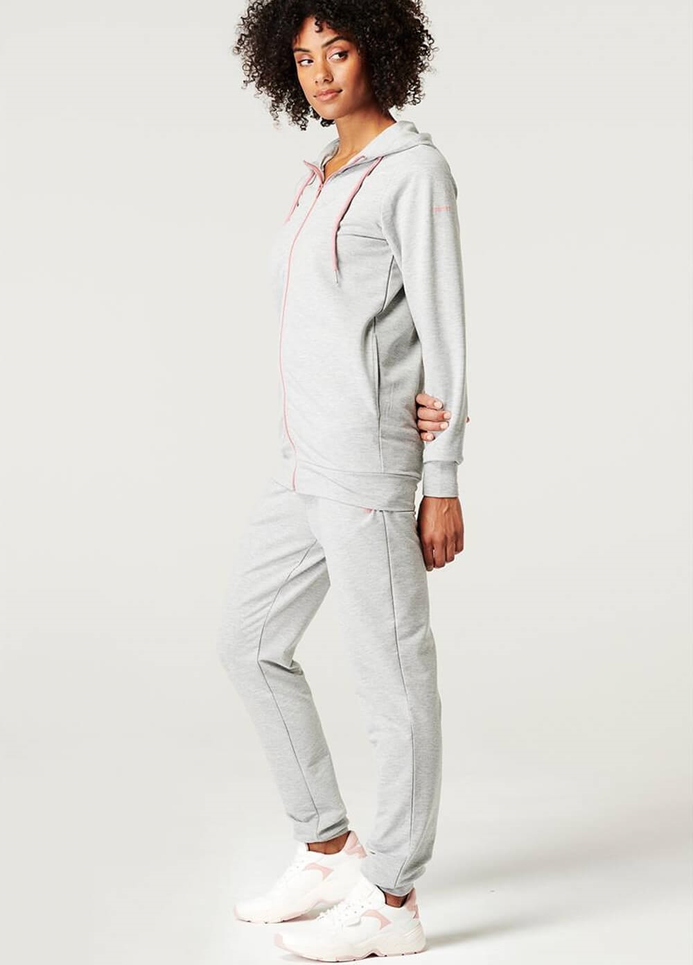 Esprit - 3-Way Zip Hooded Maternity & Nursing Sweater | Queen Bee