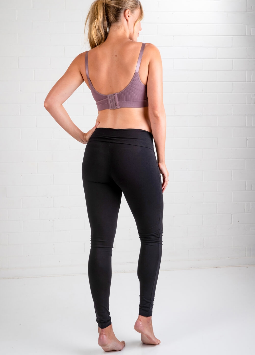 Oasis Over Belly Maternity Leggings in Black by Trimester