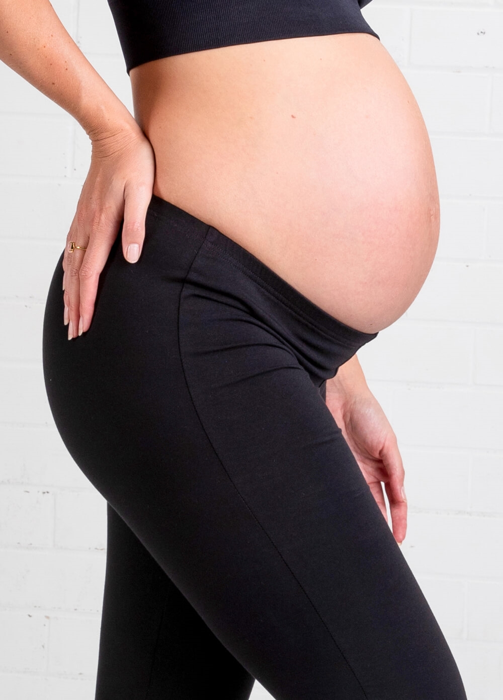 Trimester - Oasis Black Maternity Leggings | Queen Bee