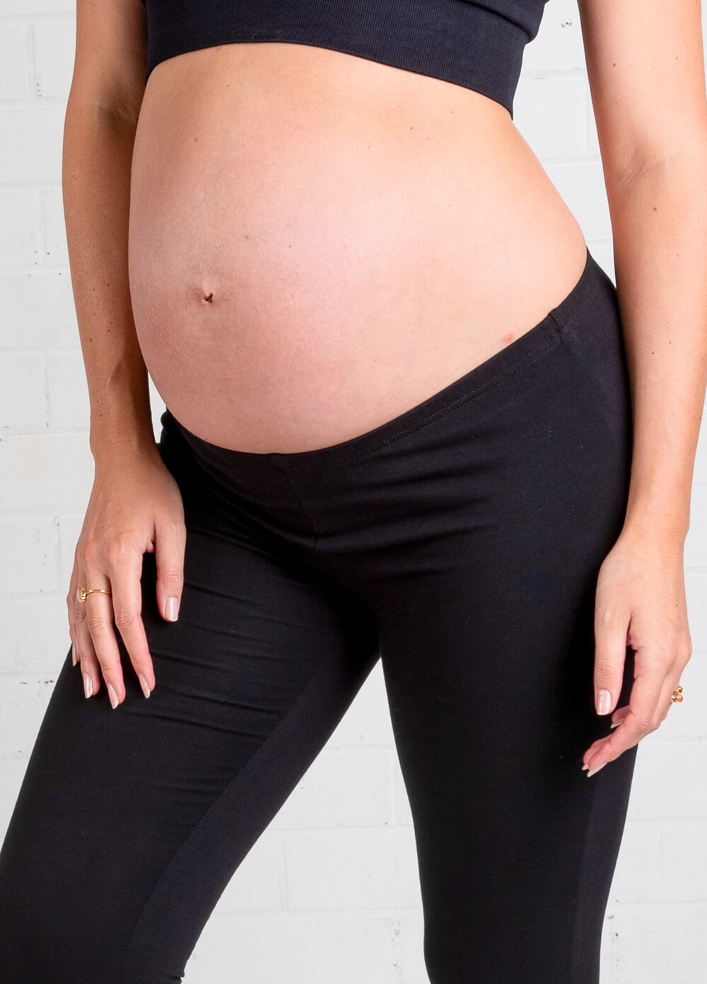 Trimester - Oasis Black Maternity Leggings | Queen Bee