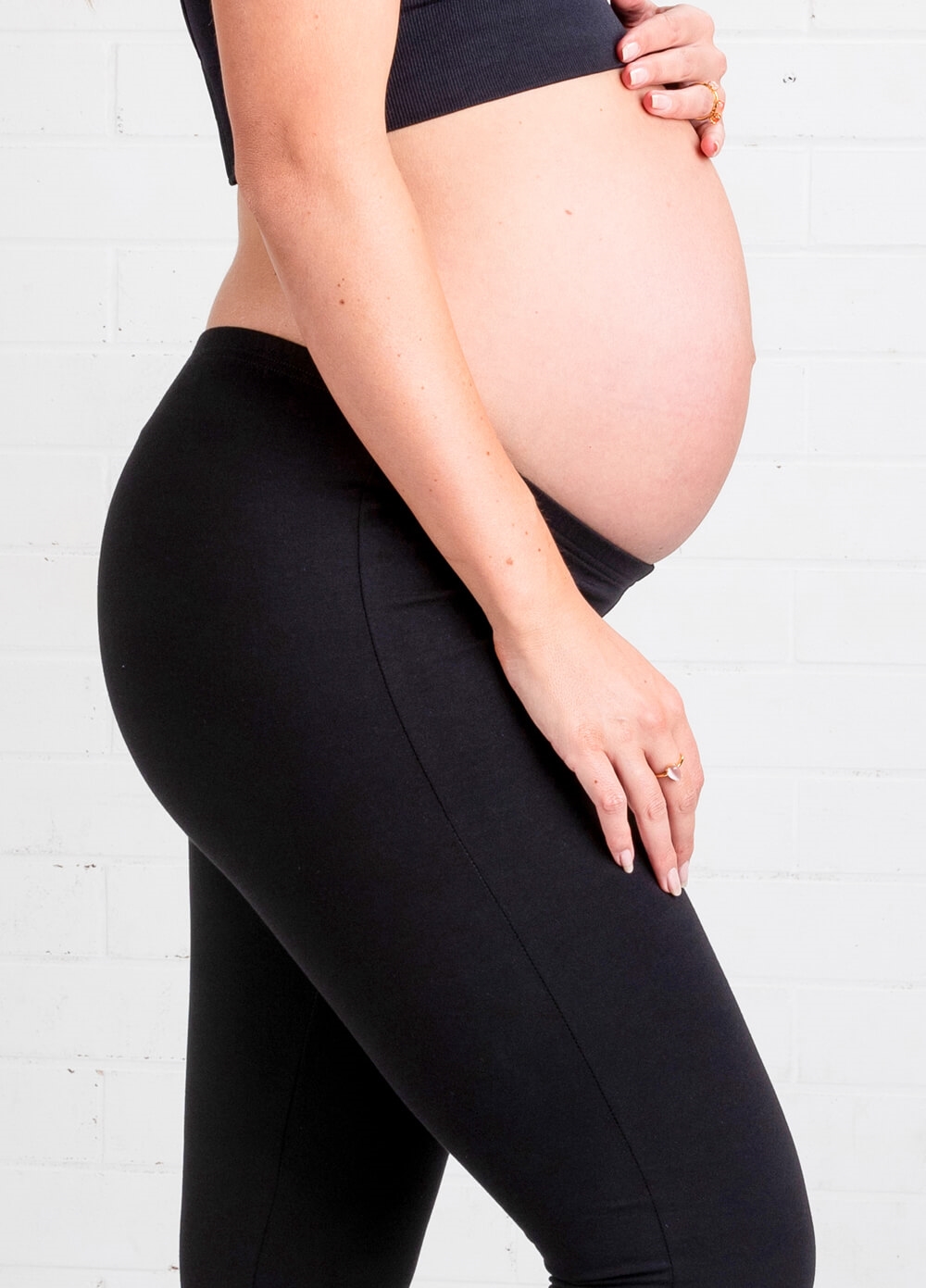 Trimester - Oasis Black Maternity Leggings | Queen Bee