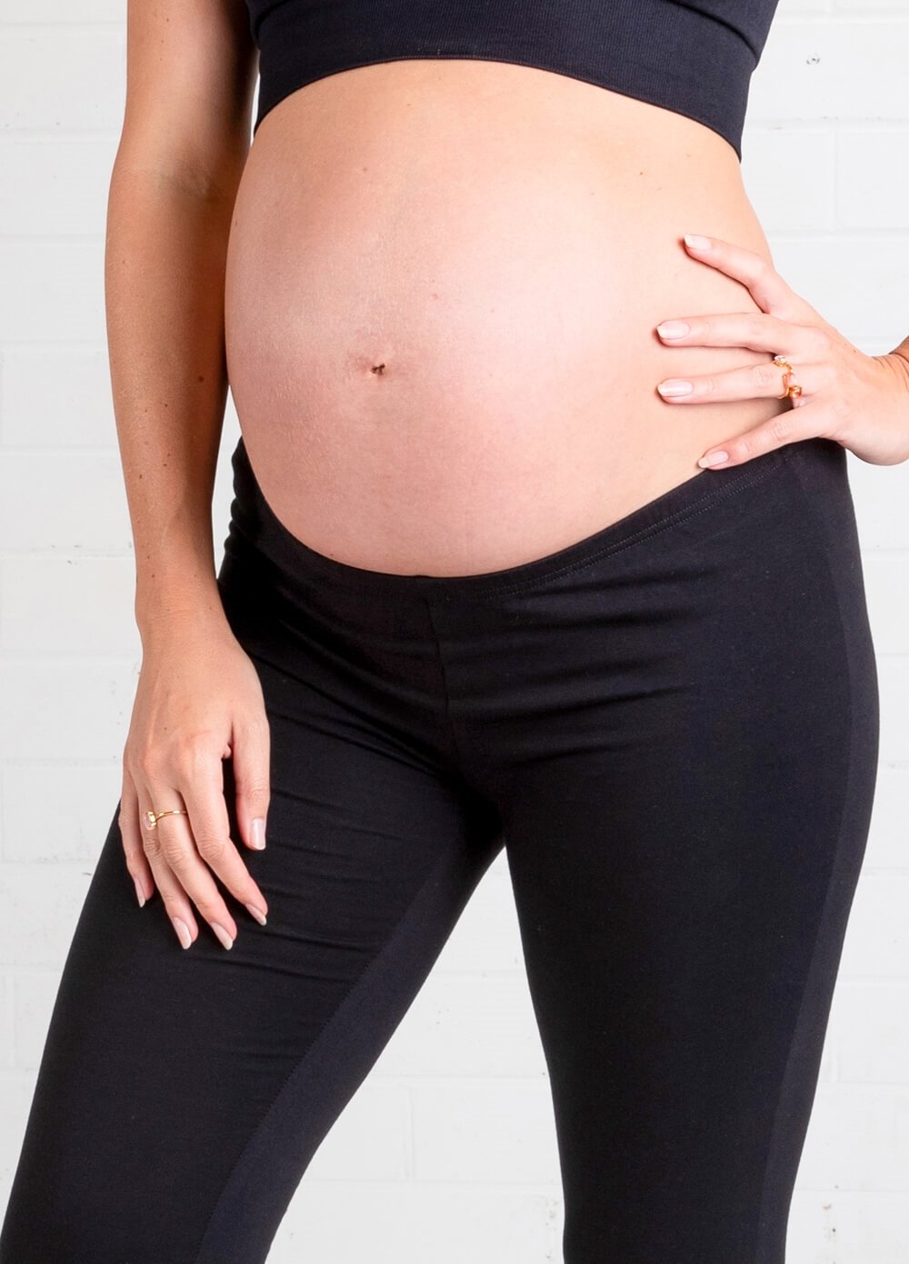 Trimester - Oasis Black Maternity Leggings | Queen Bee