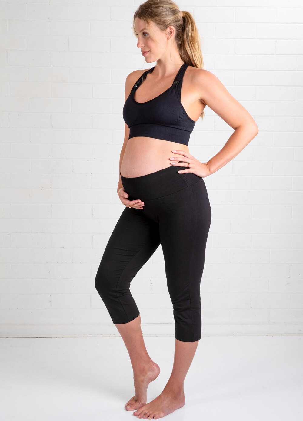 Trimester - Libertine Cropped Maternity Yoga Pants | Queen Bee