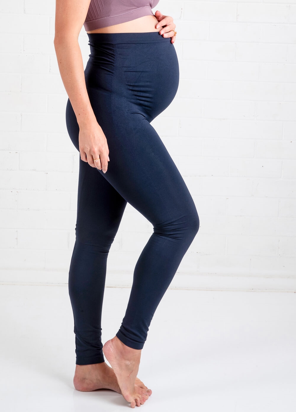 Cara Seamless Maternity Leggings in Navy Blue by Noppies