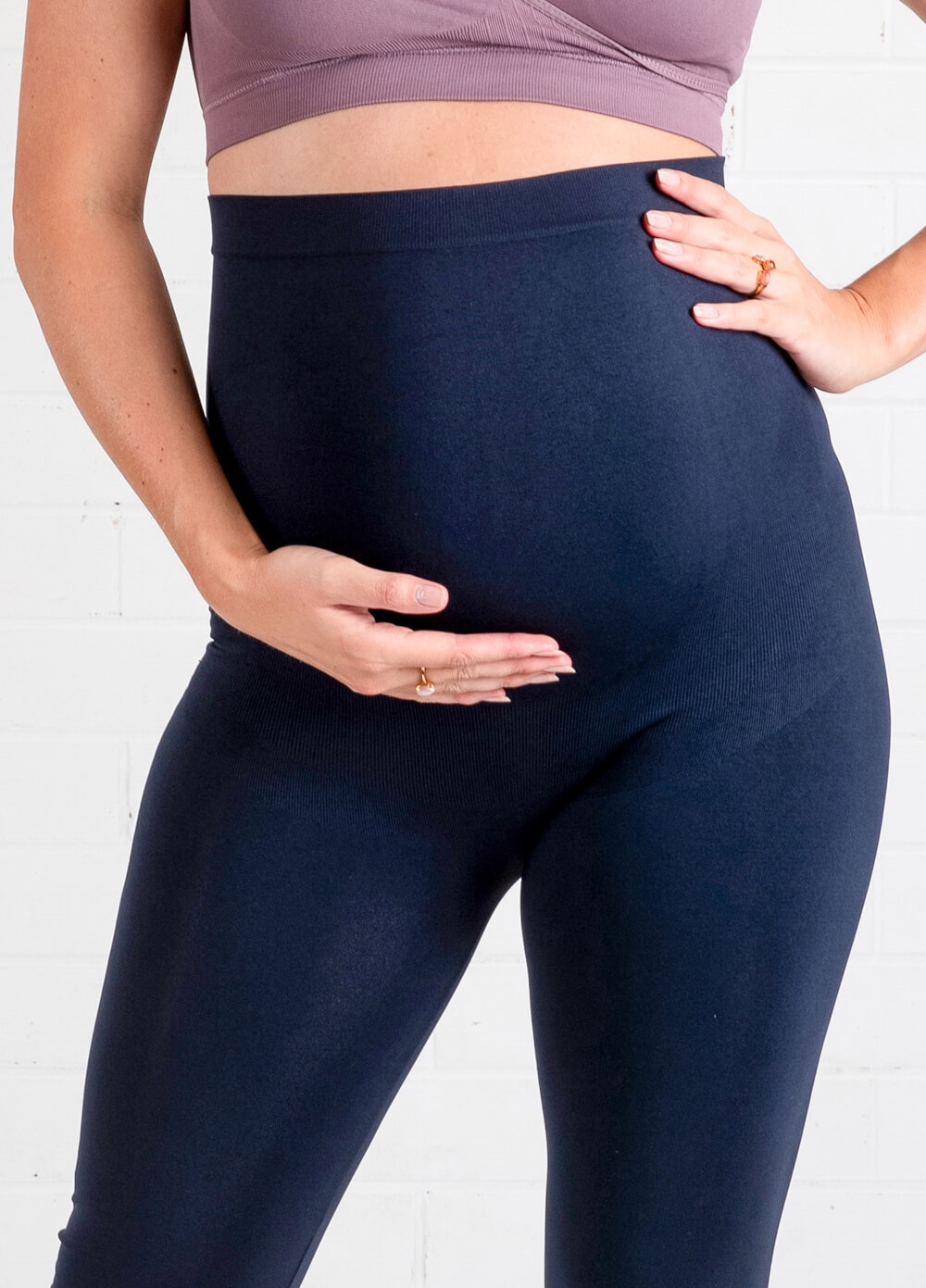 Cara Seamless Maternity Leggings in Navy Blue by Noppies