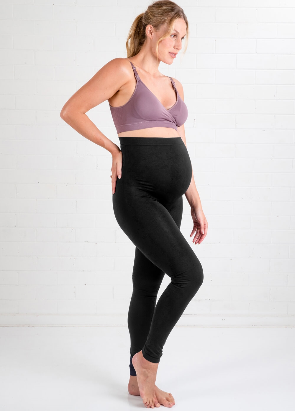 Cara Seamless Maternity Leggings in Black by Noppies