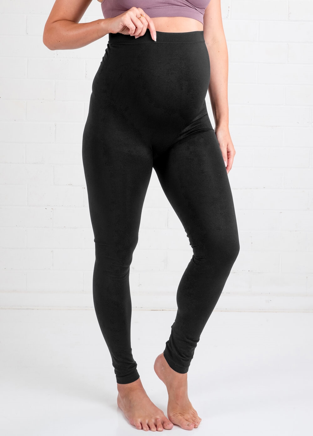 Cara Seamless Maternity Leggings in Black by Noppies