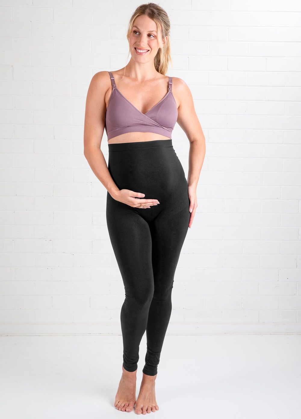 Cara Seamless Maternity Leggings in Black by Noppies