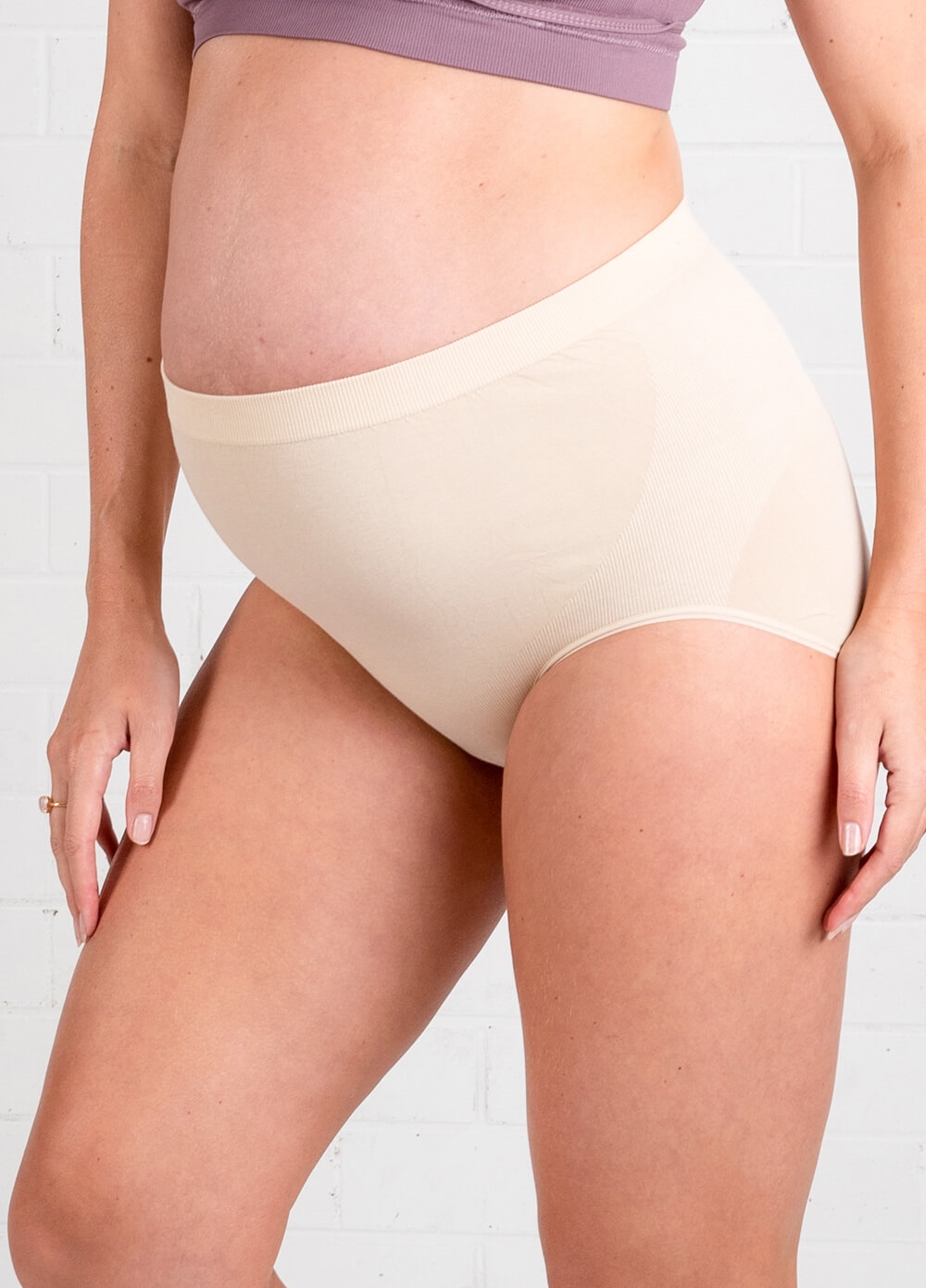 Queen Bee - Hailey Seamless Maternity Undwear Briefs in Nude