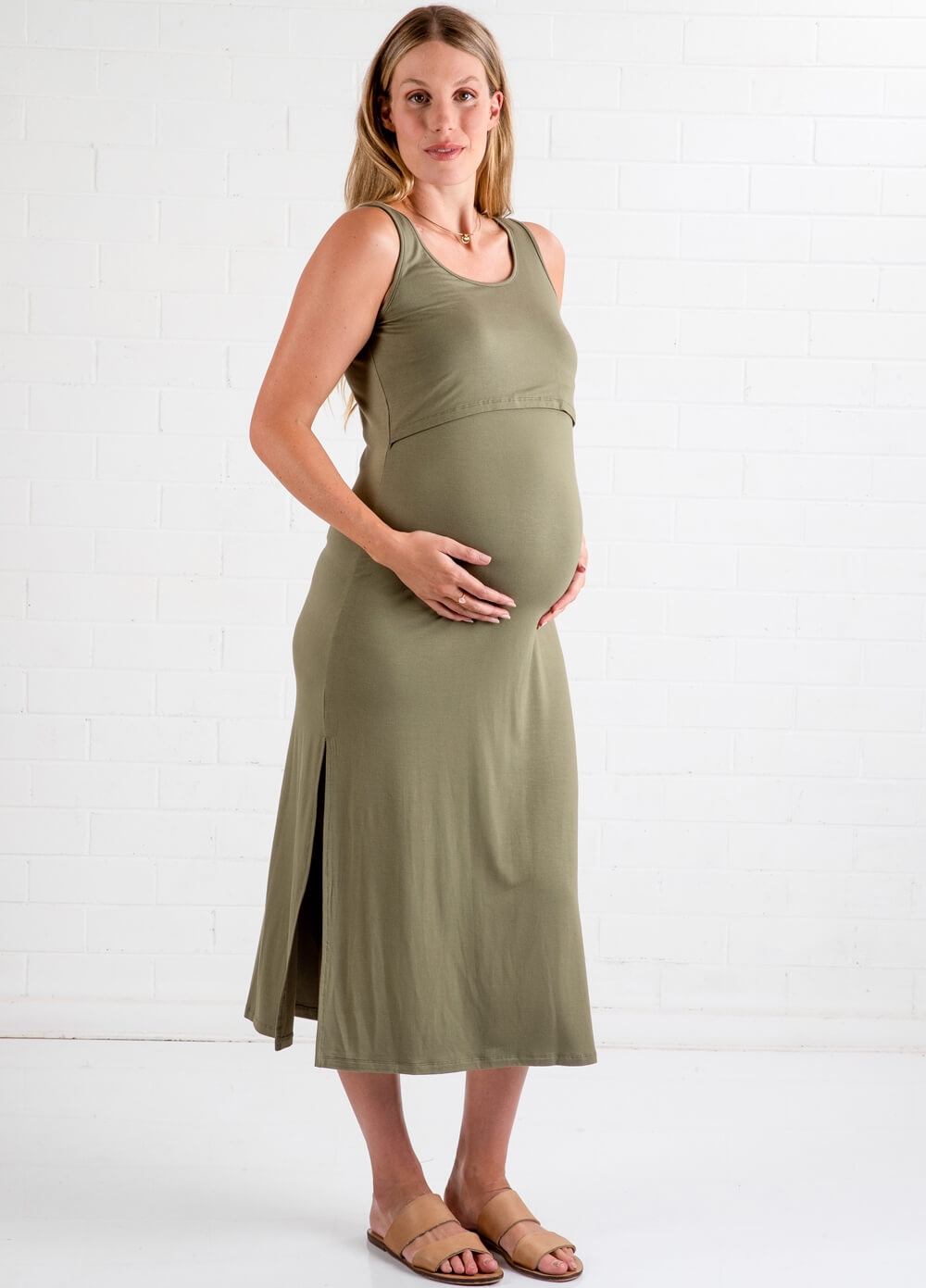 Chance Layered Nursing Maxi Dress by Trimester Clothing