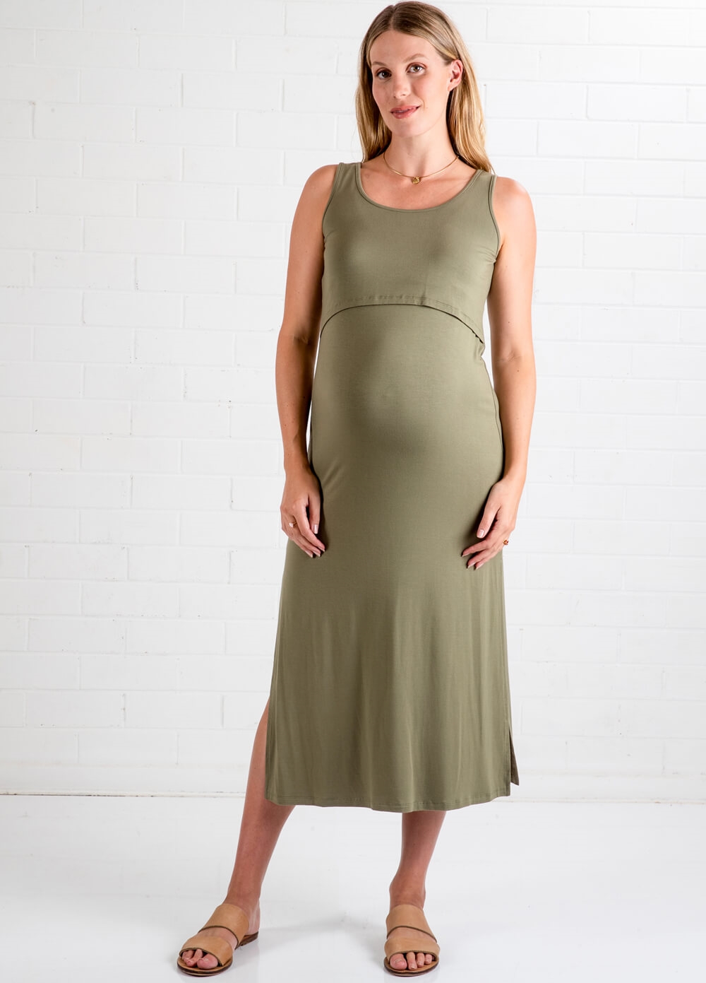 Chance Layered Nursing Maxi Dress by Trimester Clothing