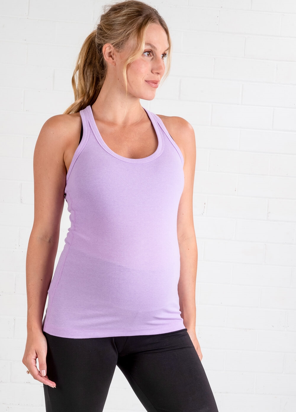 Lorna Jane - Maternity Active Tank Top in Lilac | Queen Bee