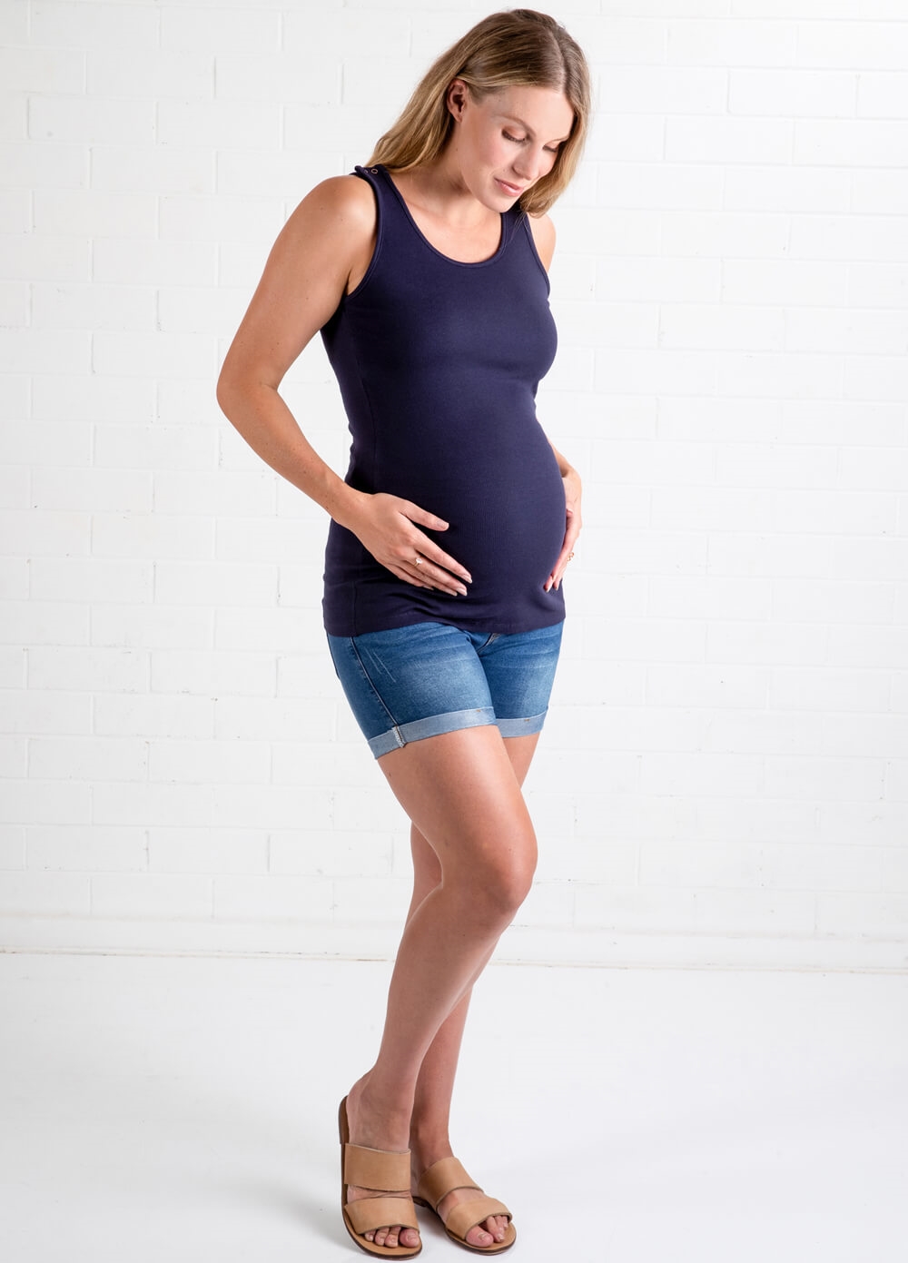 Lait & Co - Bardot Maternity Denim Shorts | Queen Bee