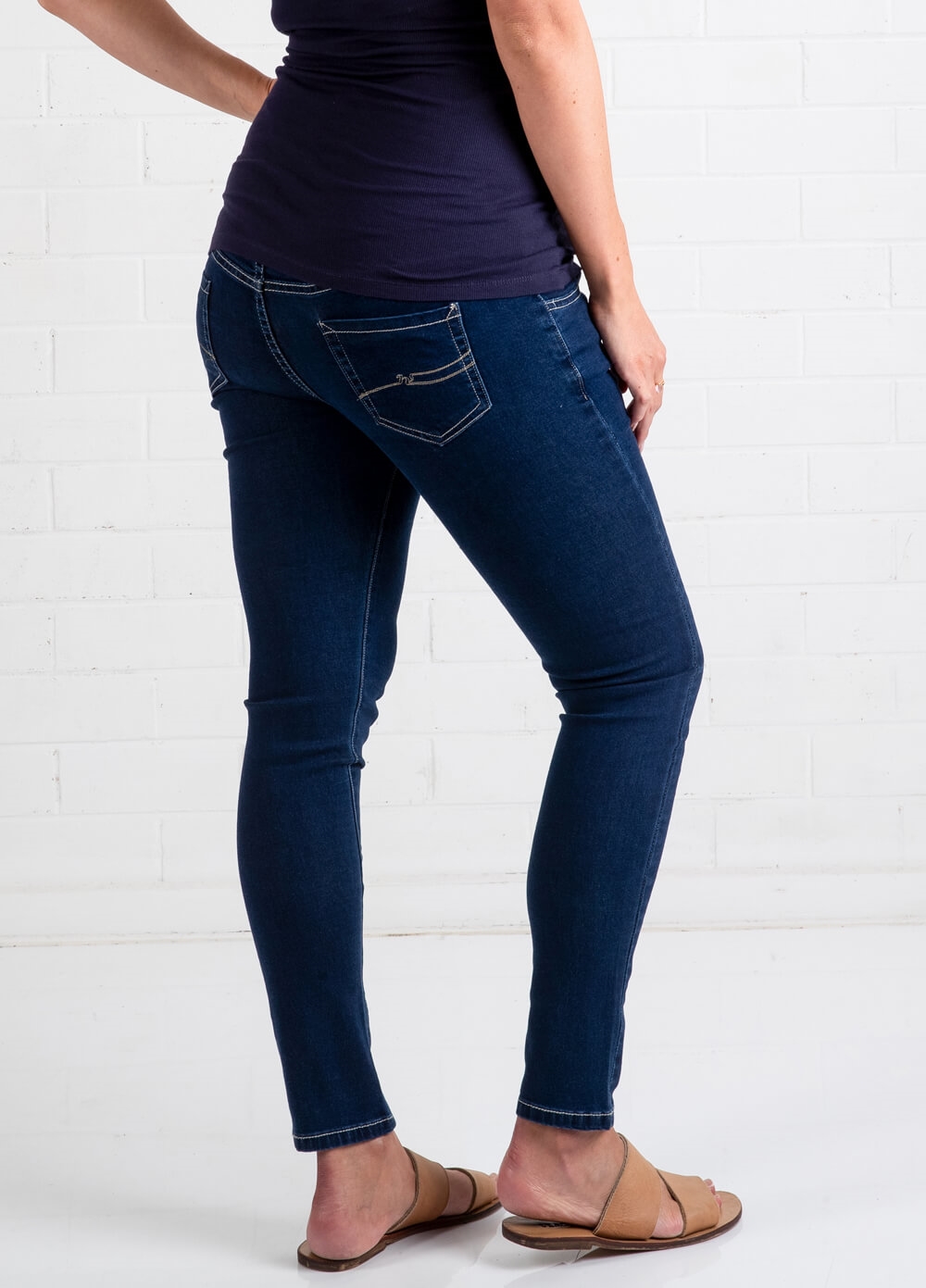 Lait & Co - Christophe Ankle Maternity Jeans in Blue | Queen Bee
