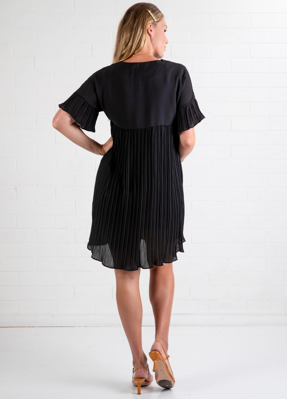 Lait & Co - Laurent Pleated Maternity Party Dress | Queen Bee