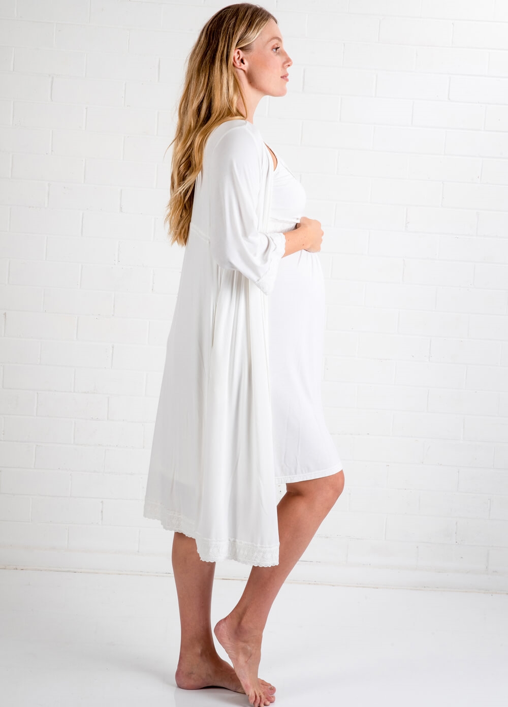 Lait & Co - Moselle Ivory Maternity Robe | Queen Bee