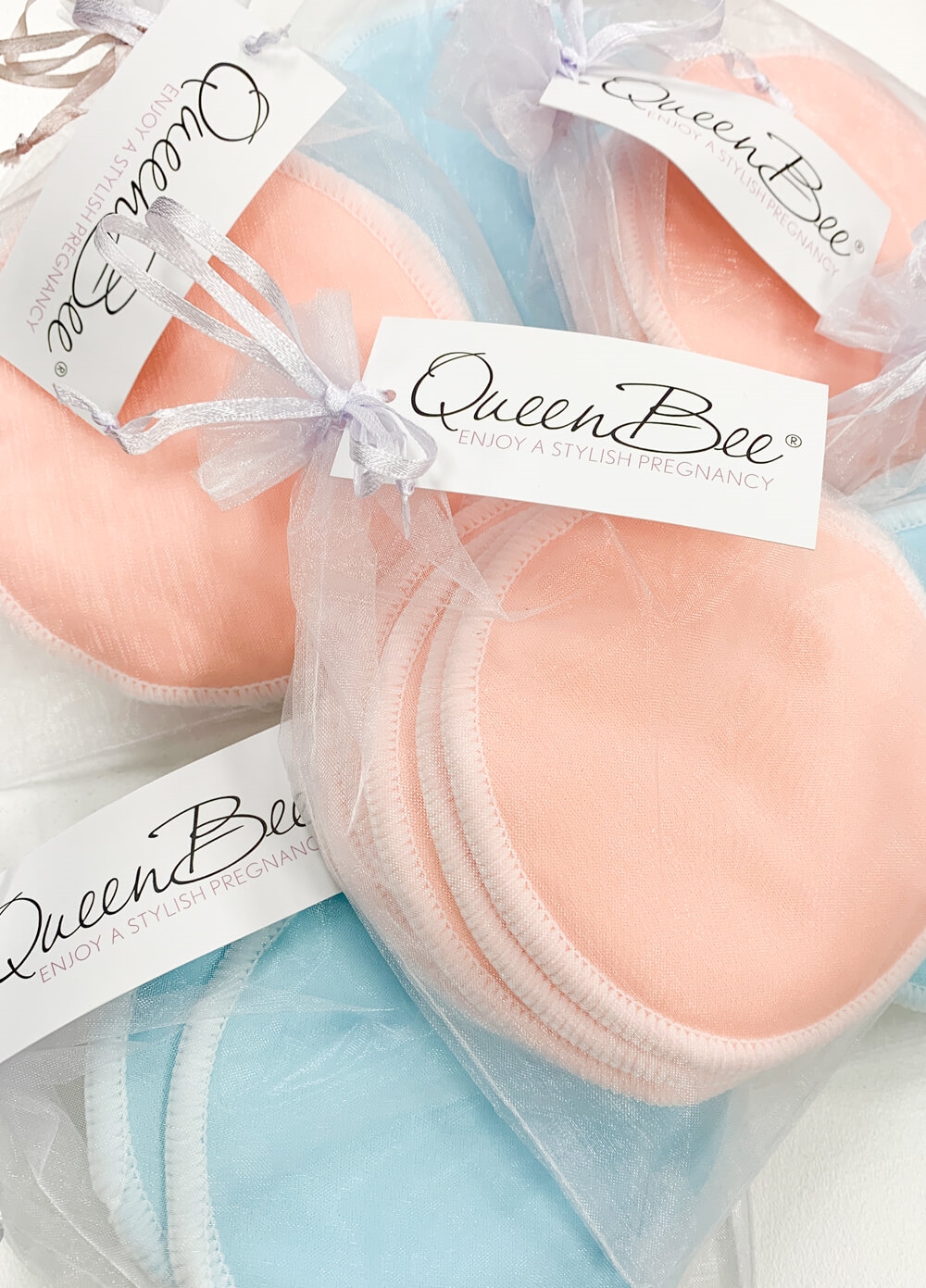 Resuable Bamboo Breast Pads (3 Pairs) in Pink - Queen Bee