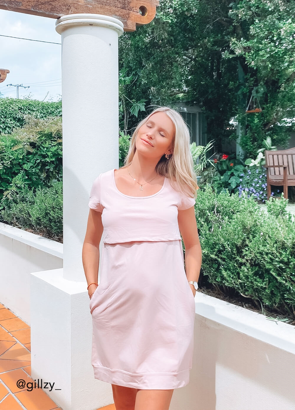 Iconic Mama Journey Dress in Dusty Pink by Trimester