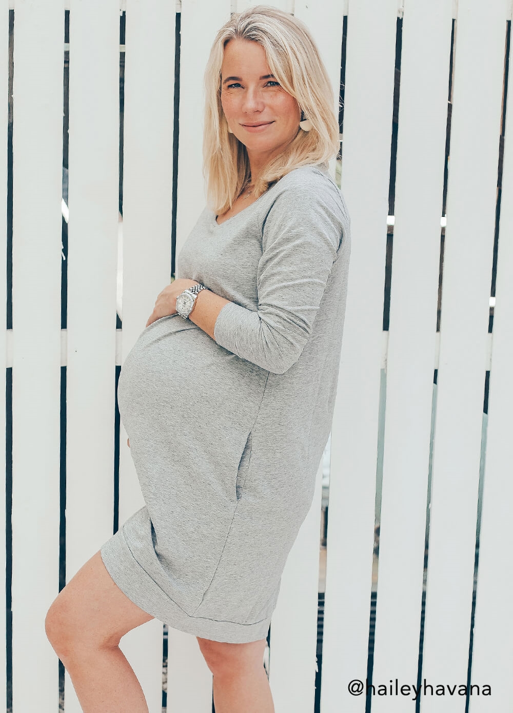 The Mama Journey Dress in Grey by Trimester