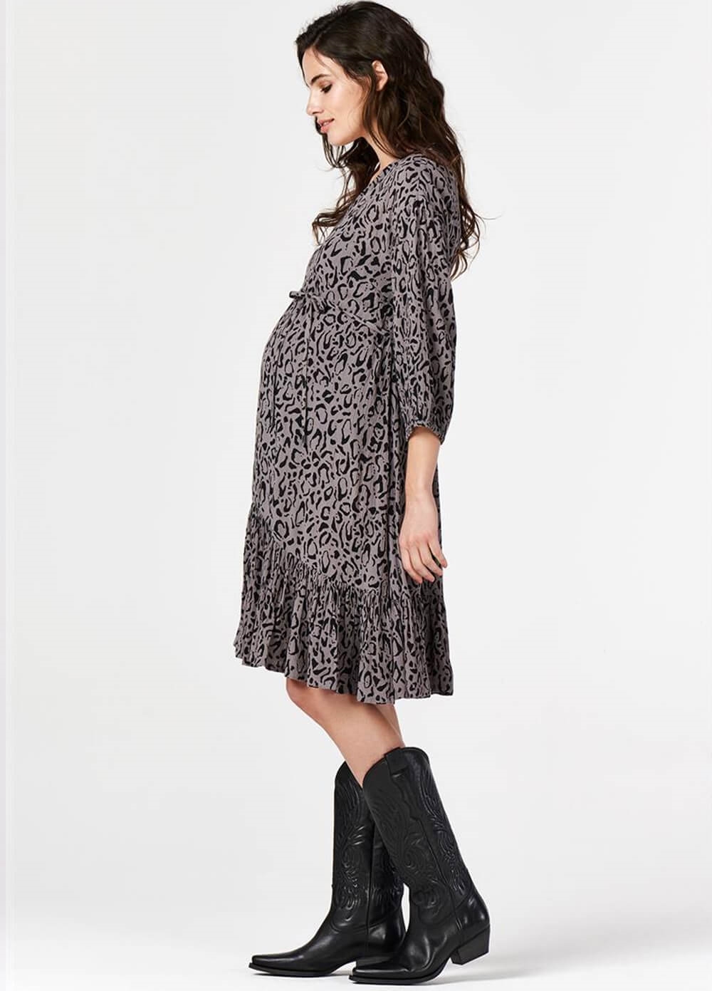 Supermom - Leopard Print Maternity Dress | Queen Bee