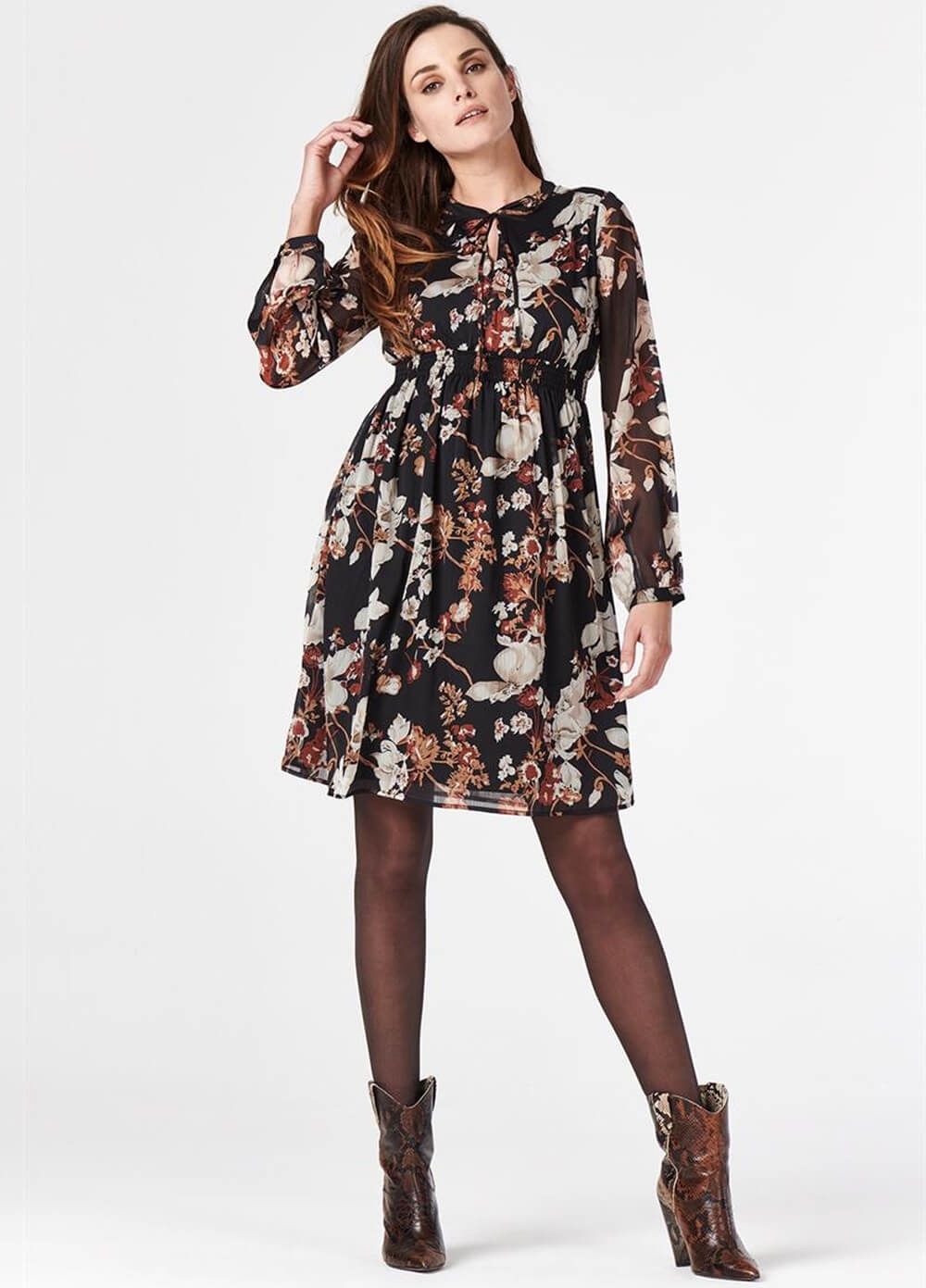 Noppies - Stockholm Floral Maternity Nursing Dress | Queen Bee