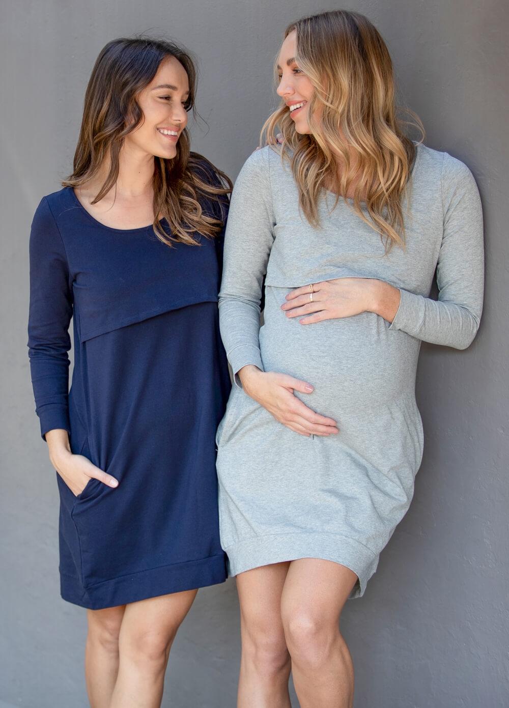 The Mama Journey Dress in Navy by Trimester