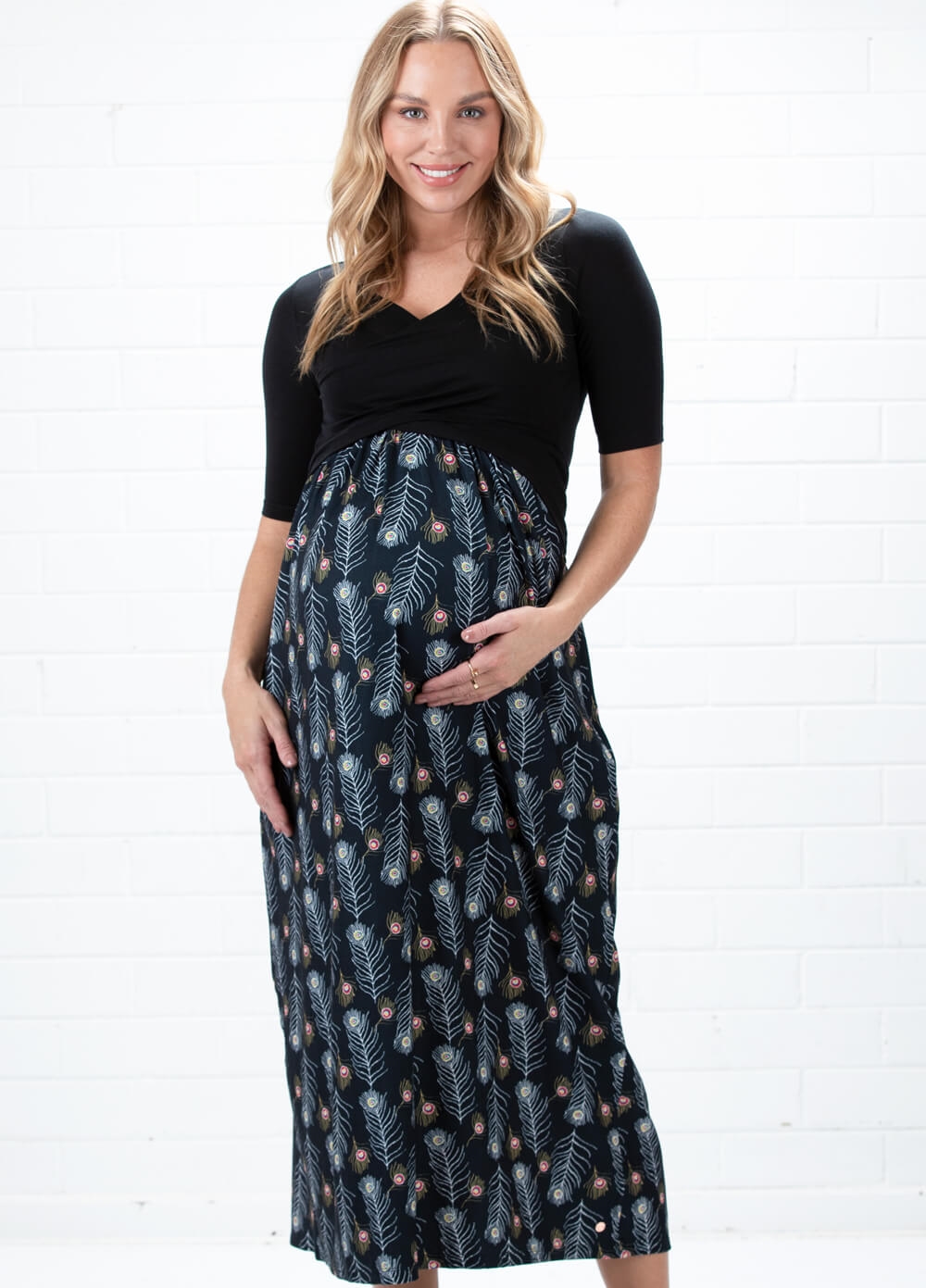 Floressa - Delphine Maternity Nursing Maxi Dress | Queen Bee